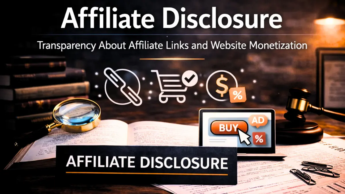 Affiliate Disclosure 1 Affiliate Disclosure image for universal thrill. Transparency About Affiliate Links and Website Monetization