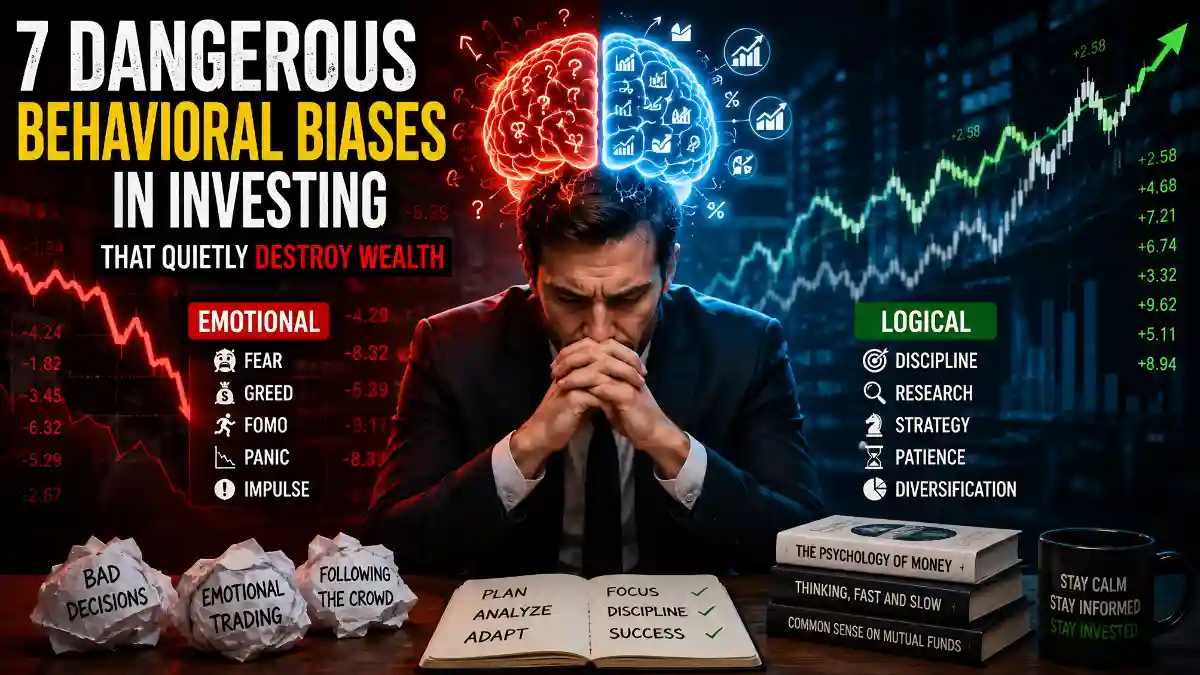 Behavioral biases in investing affecting investor decisions and stock market psychology