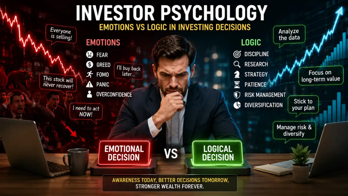 Investor psychology and emotional investing mistakes visualization