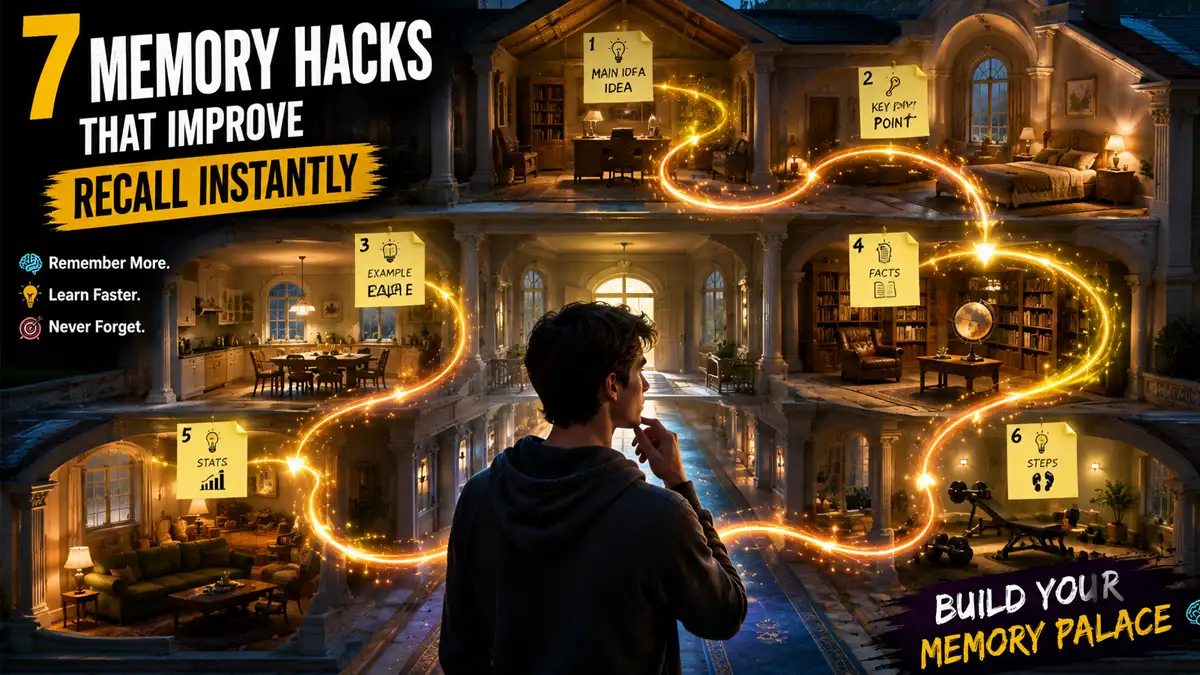 Memory palace technique for improving recall